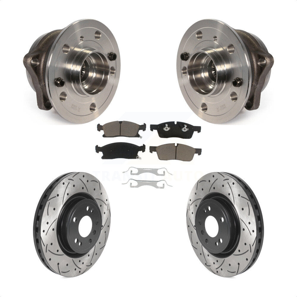 Kit de plaquettes de Rotor de frein, roulement de moyeu avant, fente de perçage, pour Mercedes-Benz ML350 GLE35
