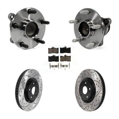 Kit de rotor et de plaquettes de frein à fente percée, roulement de moyeu avant (5 pièces) pour Lexus IS350 GS35