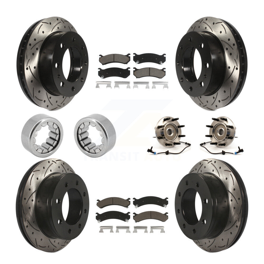Kit de chaussures de plaquettes de Rotor de frein de manteau de roulement avant et arrière (10 pièces) pour Chevrolet Silverad