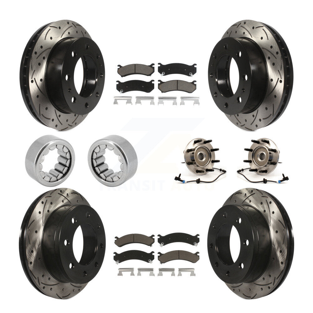 Kit de patins de Rotor de frein enduits de roulement de moyeu avant et arrière (10 pièces) pour Hummer H2 250
