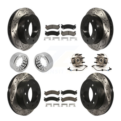 Kit de patins de Rotor de frein enduits de roulement de moyeu avant et arrière (10 pièces) pour Hummer H2 250