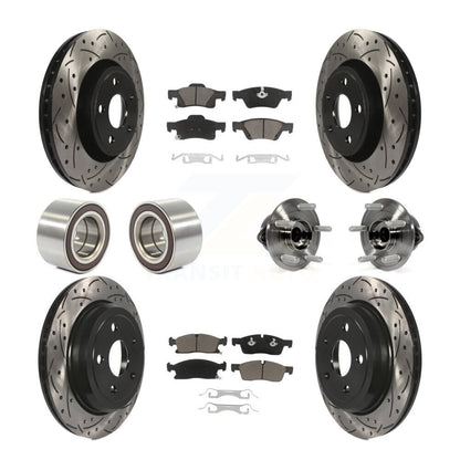 Kit de chaussures de plaquettes de Rotor de frein de manteau de roulement de moyeu avant et arrière pour Jeep Grand Cherokee W