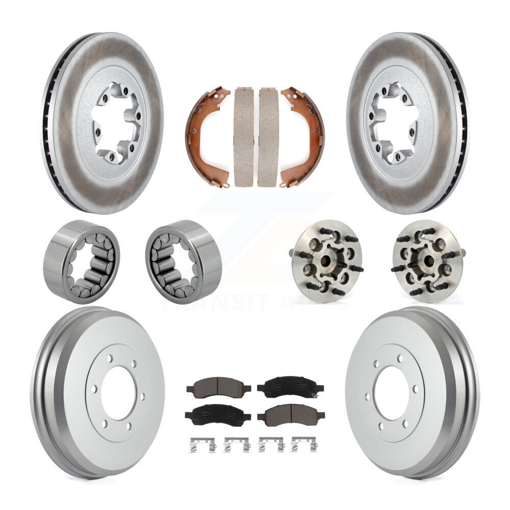 Kit de chaussures de plaquettes de Rotor de frein enduites de roulement de moyeu avant et arrière (10 pièces) pour Chevrolet GM