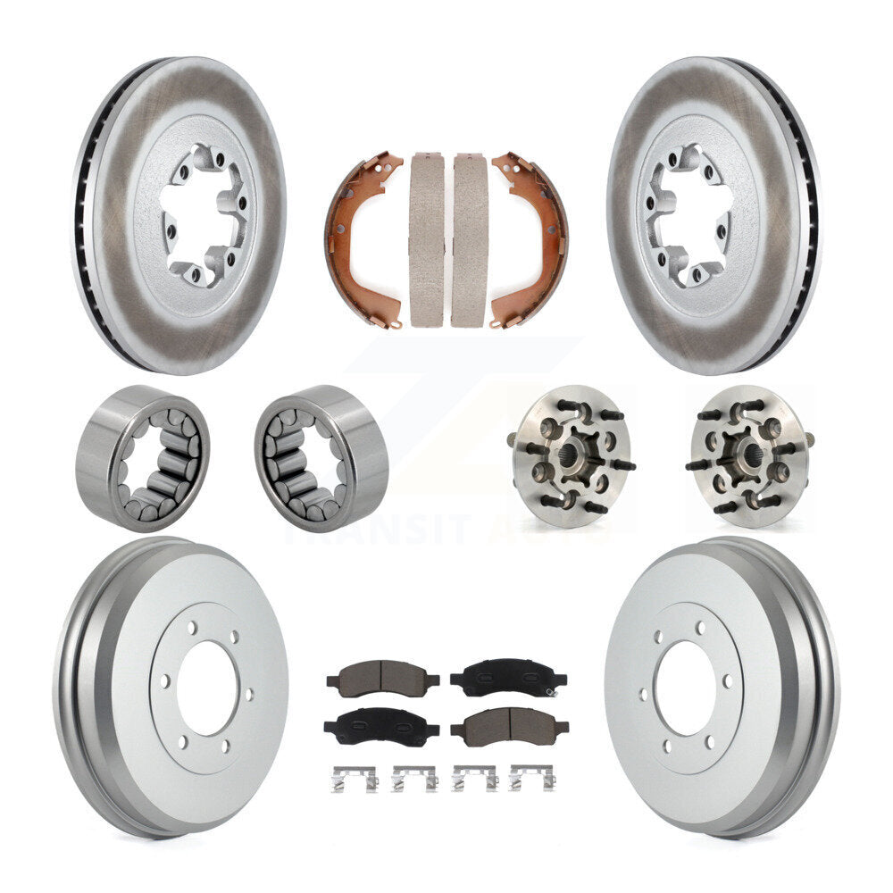 Kit de chaussures de plaquettes de Rotor de frein enduites de roulement de moyeu avant et arrière (10 pièces) pour Chevrolet GM