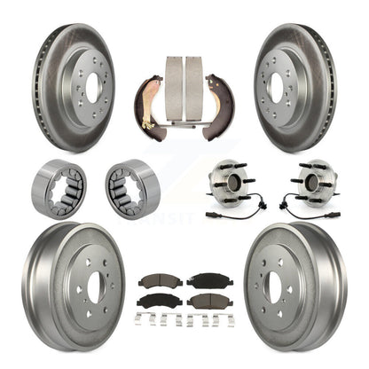 Kit de patins de Rotor de frein enduits de roulement de moyeu avant et arrière (10 pièces) pour Chevrolet 150