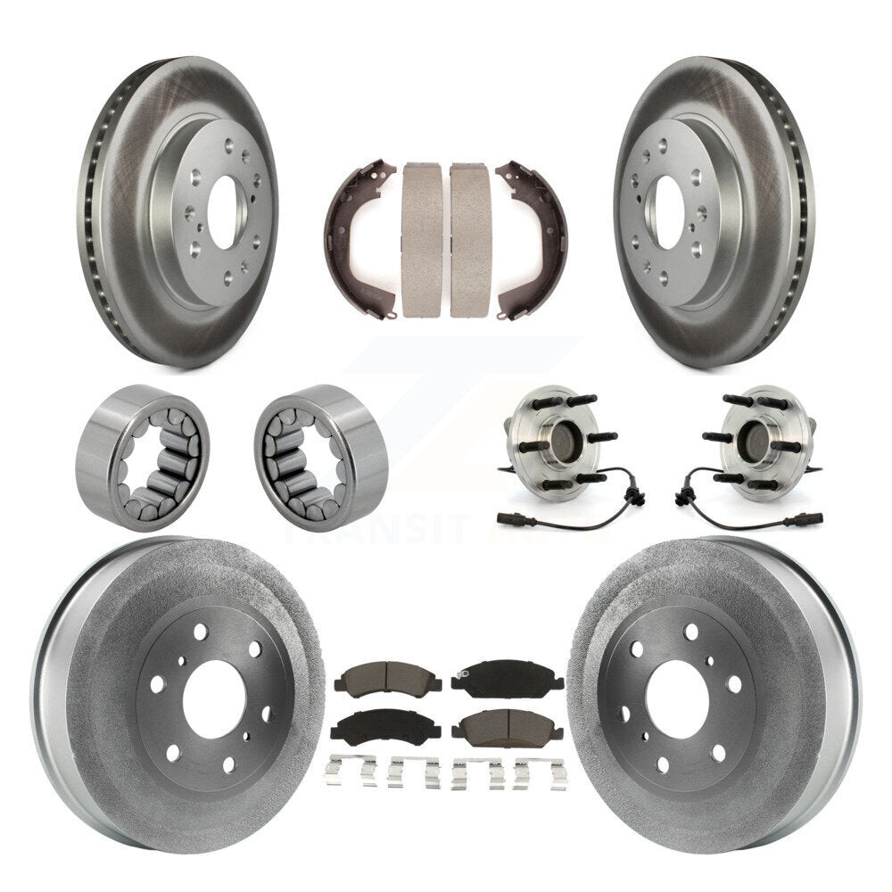 Kit de chaussures de plaquettes de Rotor de frein, roulement de moyeu avant et arrière (10 pièces) pour GMC Sierra 150