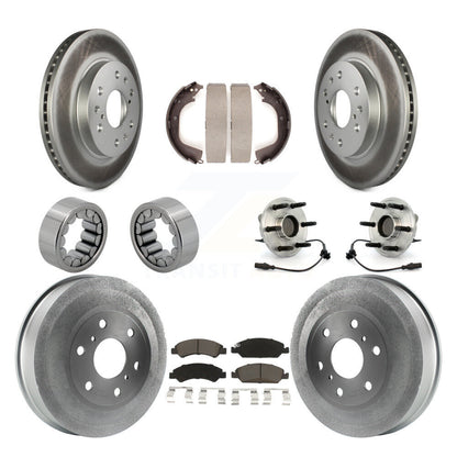 Kit de chaussures de plaquettes de Rotor de frein, roulement de moyeu avant et arrière (10 pièces) pour GMC Sierra 150