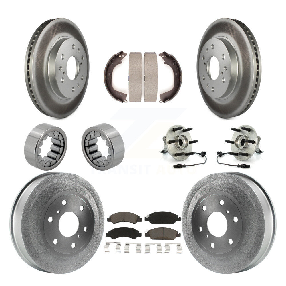 Kit de chaussures de plaquettes de Rotor de frein, roulement de moyeu avant et arrière (10 pièces) pour GMC Sierra 150