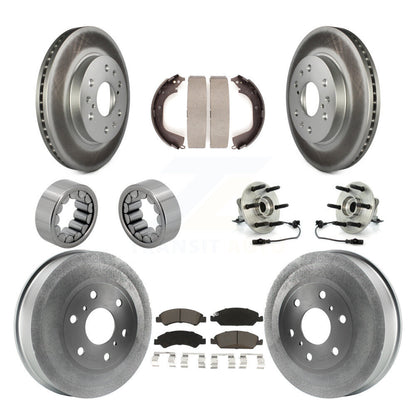 Kit de chaussures de plaquettes de Rotor de frein, roulement de moyeu avant et arrière (10 pièces) pour GMC Sierra 150