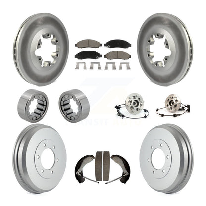 Kit de chaussures de plaquettes de Rotor de frein enduites de roulement de moyeu avant et arrière (10 pièces) pour Chevrolet GM