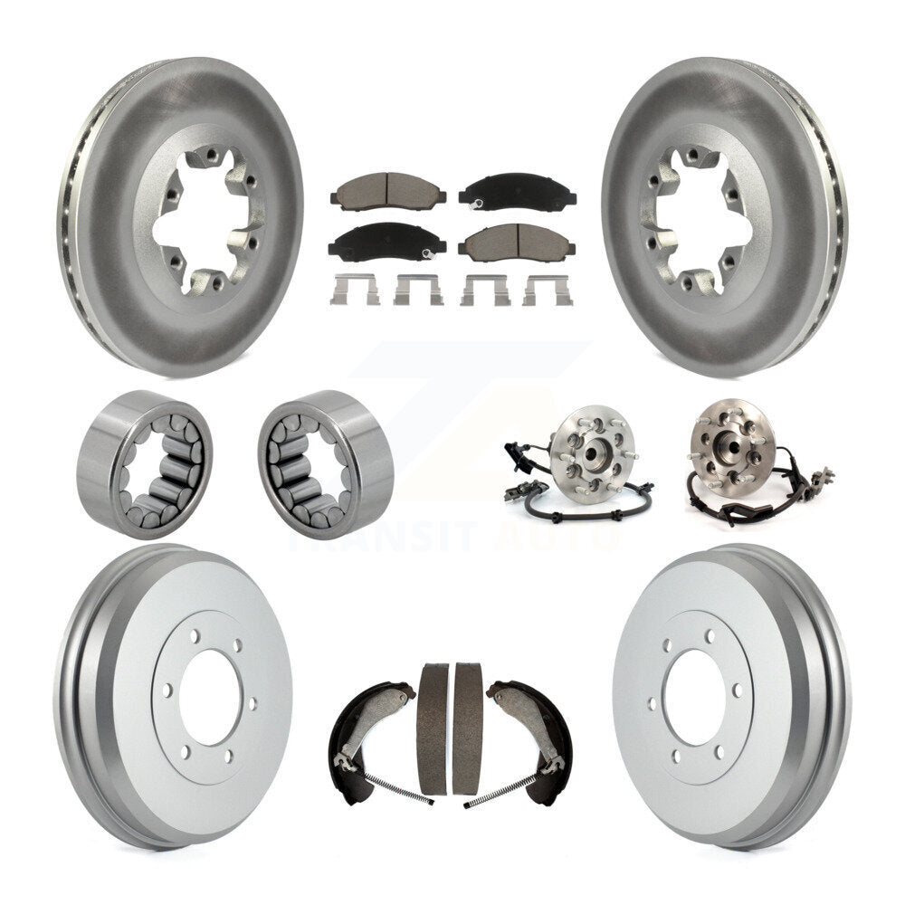 Kit de chaussures de plaquettes de Rotor de frein enduites de roulement de moyeu avant et arrière (10 pièces) pour Chevrolet GM