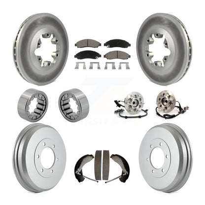 Kit de chaussures de plaquettes de Rotor de frein enduites de roulement de moyeu avant et arrière (10 pièces) pour Chevrolet GM