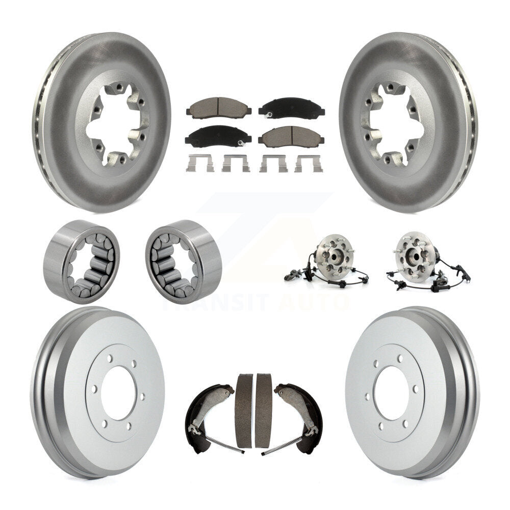 Kit de chaussures de plaquettes de Rotor de frein enduites de roulement de moyeu avant et arrière (10 pièces) pour Chevrolet GM