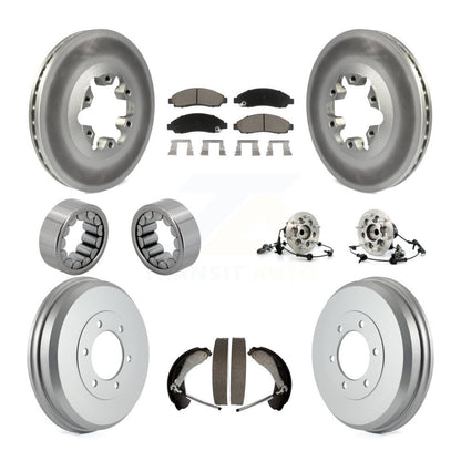 Kit de chaussures de plaquettes de Rotor de frein enduites de roulement de moyeu avant et arrière (10 pièces) pour Chevrolet GM