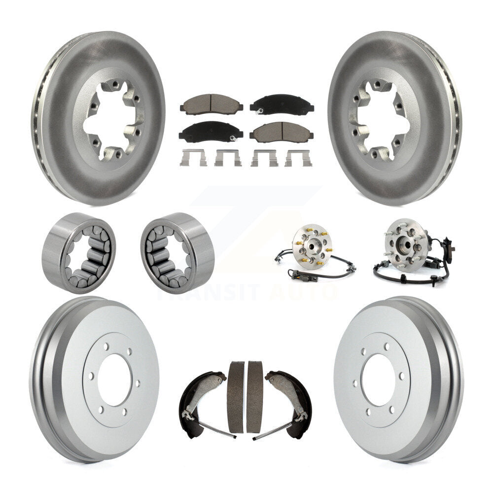 Kit de chaussures de plaquettes de Rotor de frein enduites de roulement de moyeu avant et arrière (10 pièces) pour Chevrolet GM