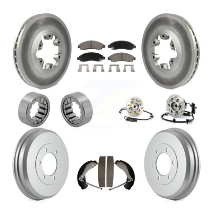 Kit de chaussures de plaquettes de Rotor de frein enduites de roulement de moyeu avant et arrière (10 pièces) pour Chevrolet GM