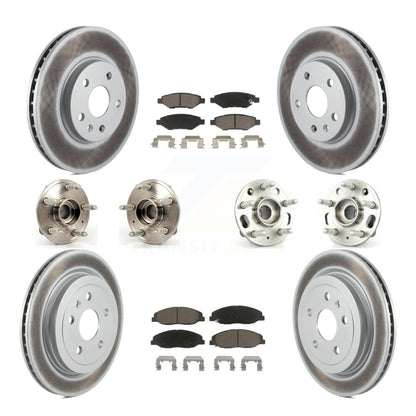 Kit de Rotor et de plaquettes de frein à disque revêtus de roulement de moyeu avant et arrière (10 pièces) pour Cadillac CT