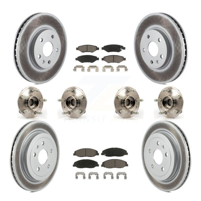 Kit de Rotor et de plaquettes de frein à disque revêtus de roulement de moyeu avant et arrière (10 pièces) pour Cadillac CT