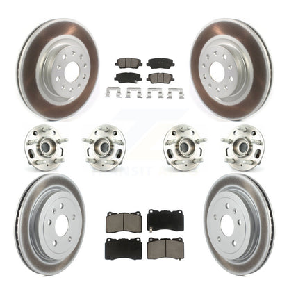 Kit de Rotor et de plaquettes de frein à disque revêtus de roulement de moyeu avant et arrière (10 pièces) pour Cadillac CT
