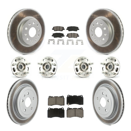 Kit de Rotor et de plaquettes de frein à disque revêtus de roulement de moyeu avant et arrière (10 pièces) pour Cadillac CT