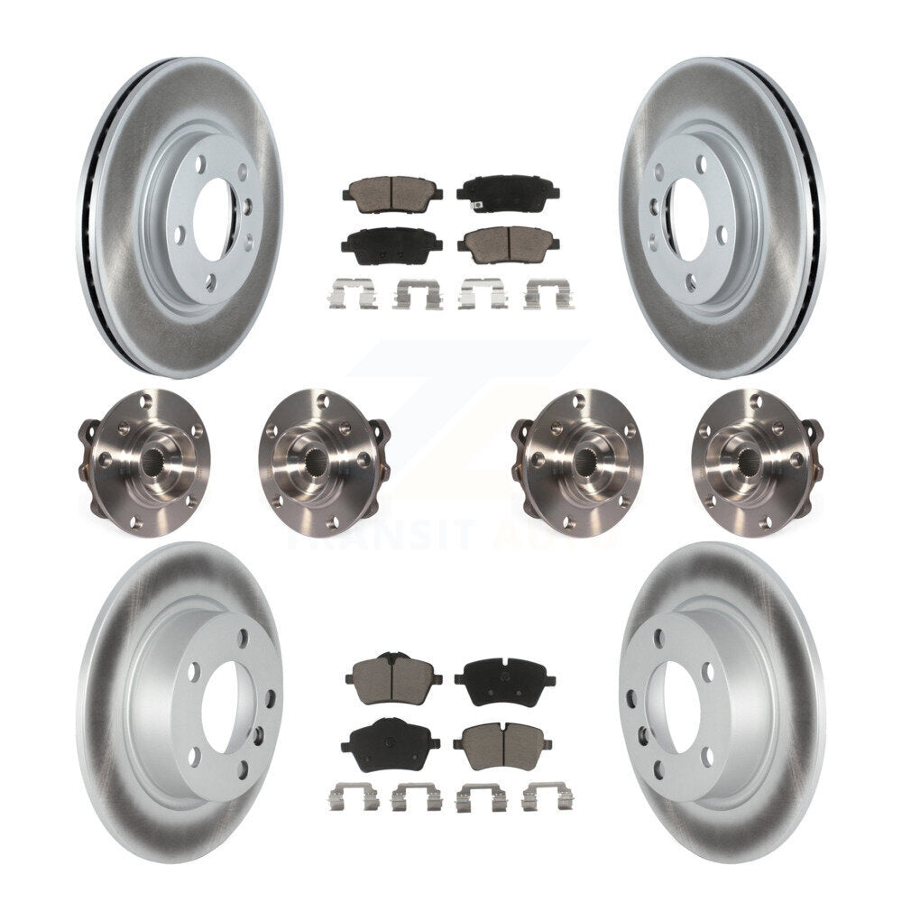 Kit de plaquettes de rotor de frein revêtues de roulement de moyeu avant et arrière (10 pièces) pour Mini Cooper Pacema