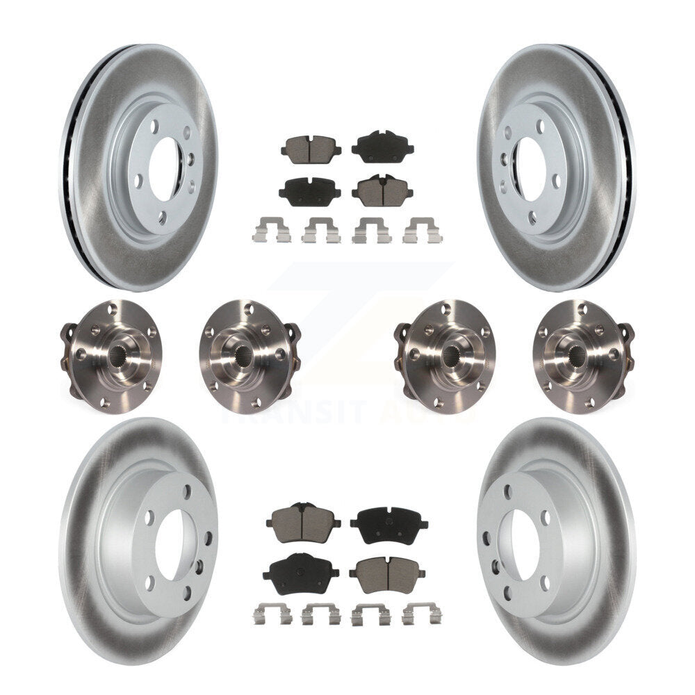 Kit de plaquettes de rotor de frein revêtues de roulement de moyeu avant et arrière (10 pièces) pour Mini Cooper Pacema