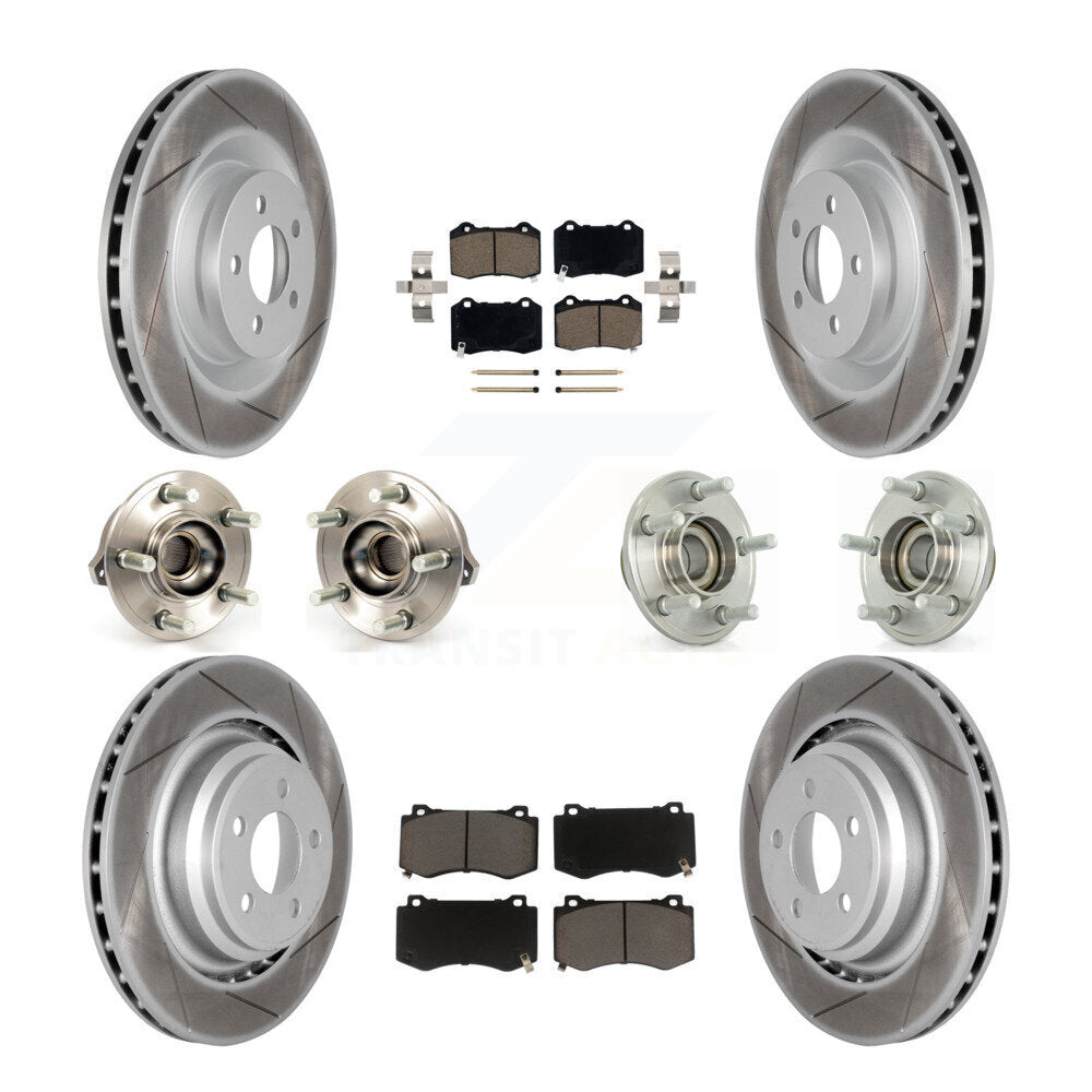 Kit de plaquettes de rotor de frein enduites de roulement de moyeu avant et arrière (10 pièces) pour Dodge Chrysler 30