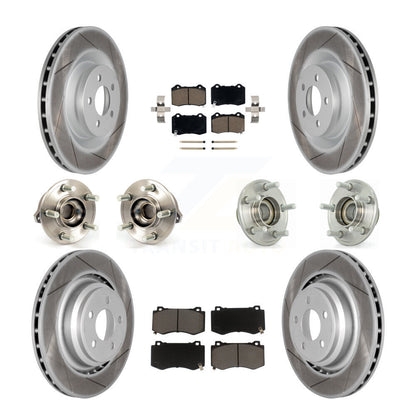 Kit de plaquettes de rotor de frein enduites de roulement de moyeu avant et arrière (10 pièces) pour Dodge Chrysler 30