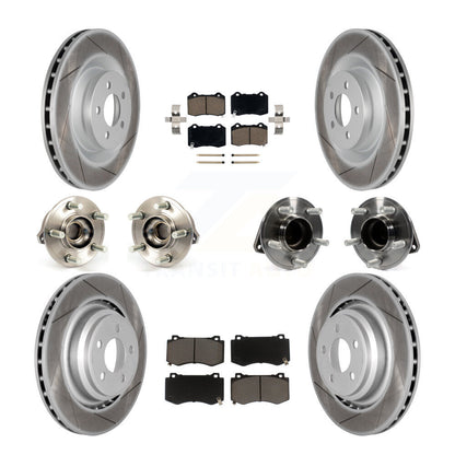 Kit de plaquettes de rotor de frein enduites de roulement de moyeu avant et arrière (10 pièces) pour Dodge Chrysler 30