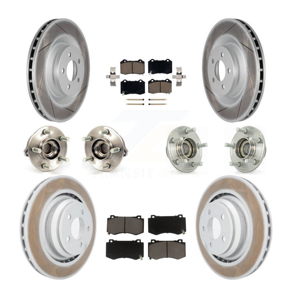 Kit de plaquettes de rotor de frein enduites de roulement de moyeu avant et arrière (10 pièces) pour Dodge Chrysler 30