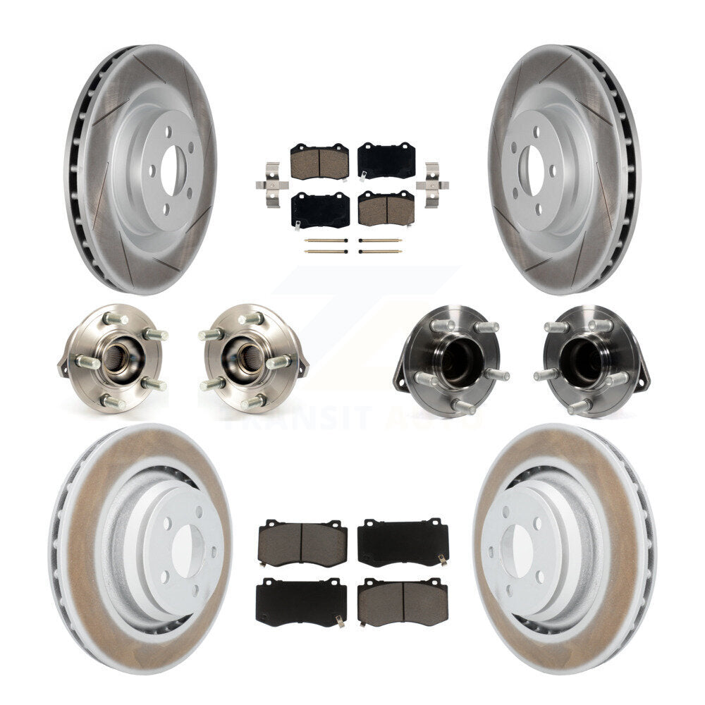 Kit de plaquettes de rotor de frein enduites de roulement de moyeu avant et arrière (10 pièces) pour Dodge Chrysler 30