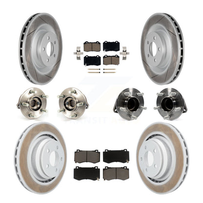 Kit de plaquettes de rotor de frein enduites de roulement de moyeu avant et arrière (10 pièces) pour Dodge Chrysler 30