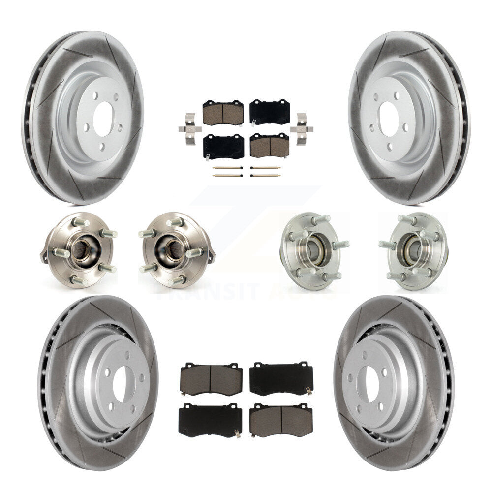 Kit de plaquettes de rotor de frein enduites de roulement de moyeu avant et arrière (10 pièces) pour Dodge Chrysler 30