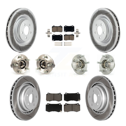 Kit de plaquettes de rotor de frein enduites de roulement de moyeu avant et arrière (10 pièces) pour Dodge Chrysler 30
