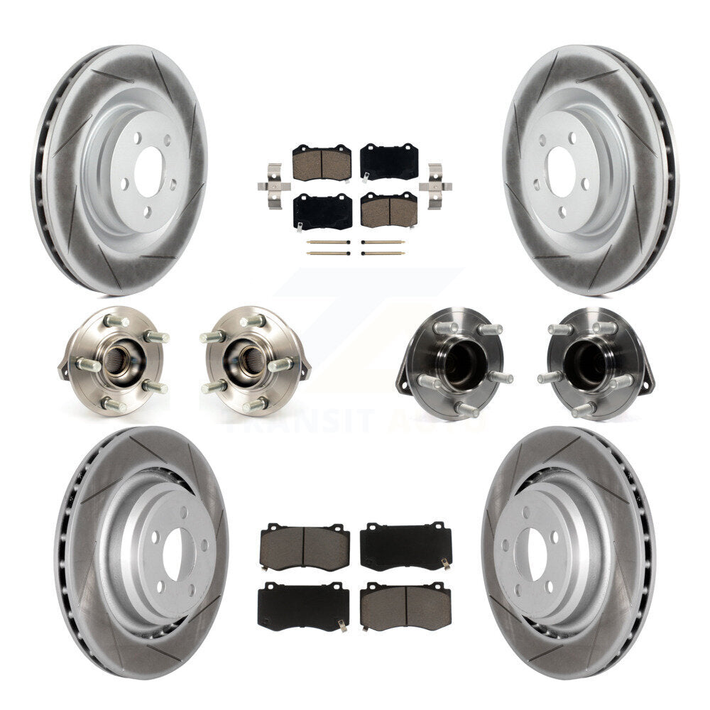 Kit de plaquettes de rotor de frein enduites de roulement de moyeu avant et arrière (10 pièces) pour Dodge Chrysler 30