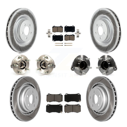 Kit de plaquettes de rotor de frein enduites de roulement de moyeu avant et arrière (10 pièces) pour Dodge Chrysler 30