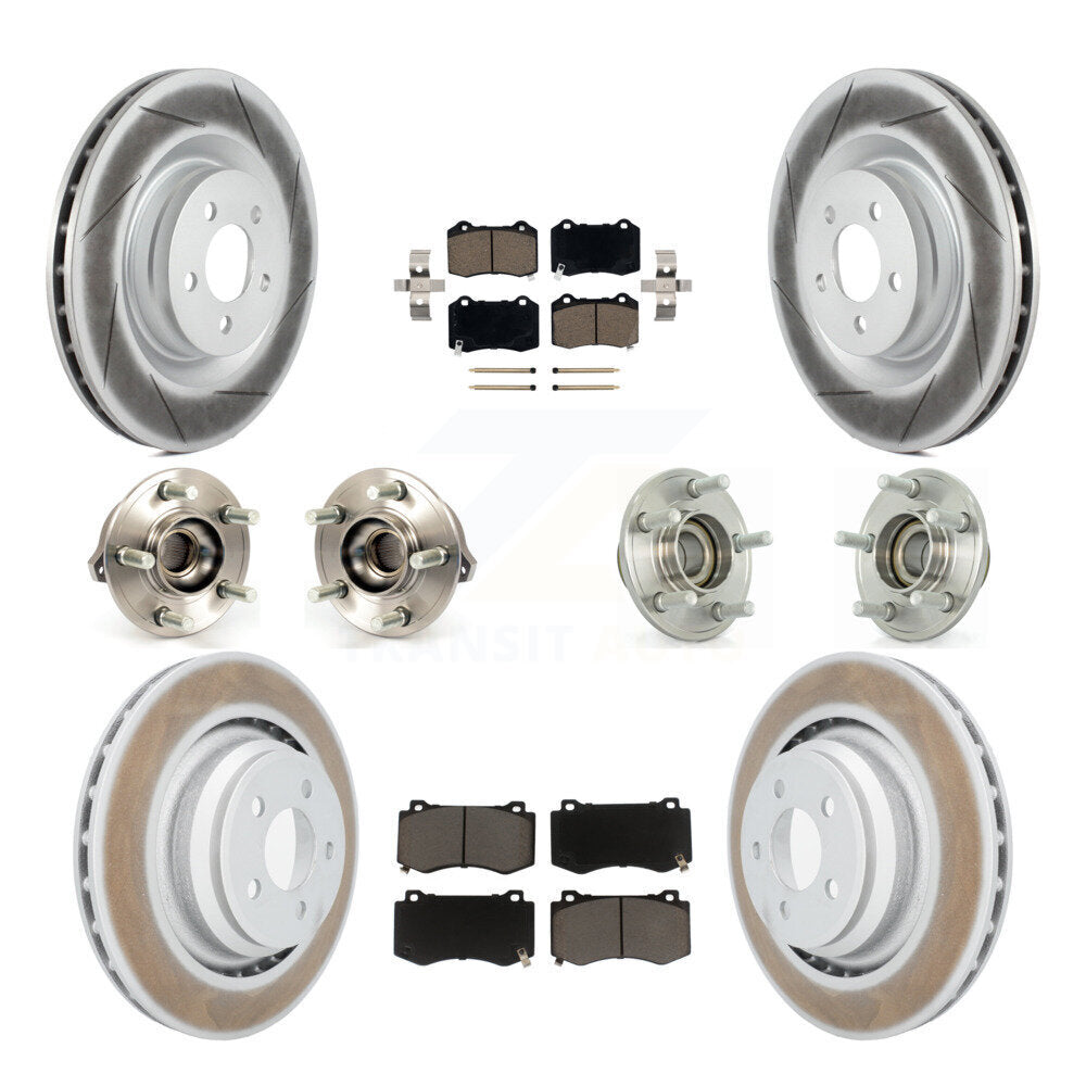 Kit de plaquettes de rotor de frein enduites de roulement de moyeu avant et arrière (10 pièces) pour Dodge Chrysler 30