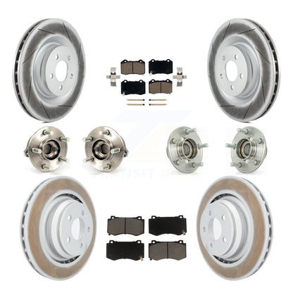 Kit de plaquettes de rotor de frein enduites de roulement de moyeu avant et arrière (10 pièces) pour Dodge Chrysler 30