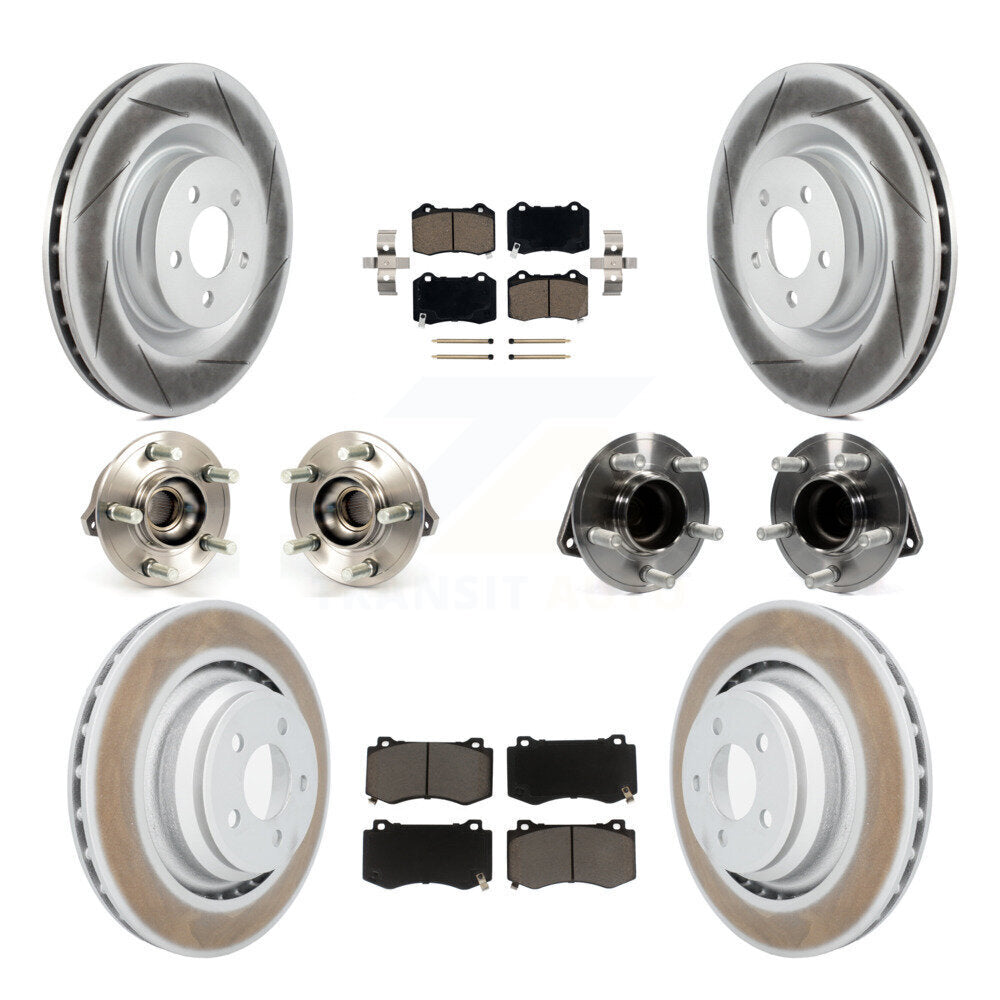 Kit de plaquettes de rotor de frein enduites de roulement de moyeu avant et arrière (10 pièces) pour Dodge Chrysler 30