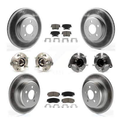 Kit de plaquettes de rotor de frein enduites de roulement de moyeu avant et arrière (10 pièces) pour Chrysler 300 Dodge