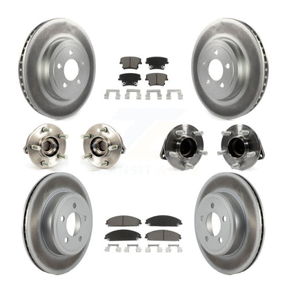 Kit de plaquettes de rotor de frein enduites de roulement de moyeu avant et arrière (10 pièces) pour Chrysler 300 Dodge