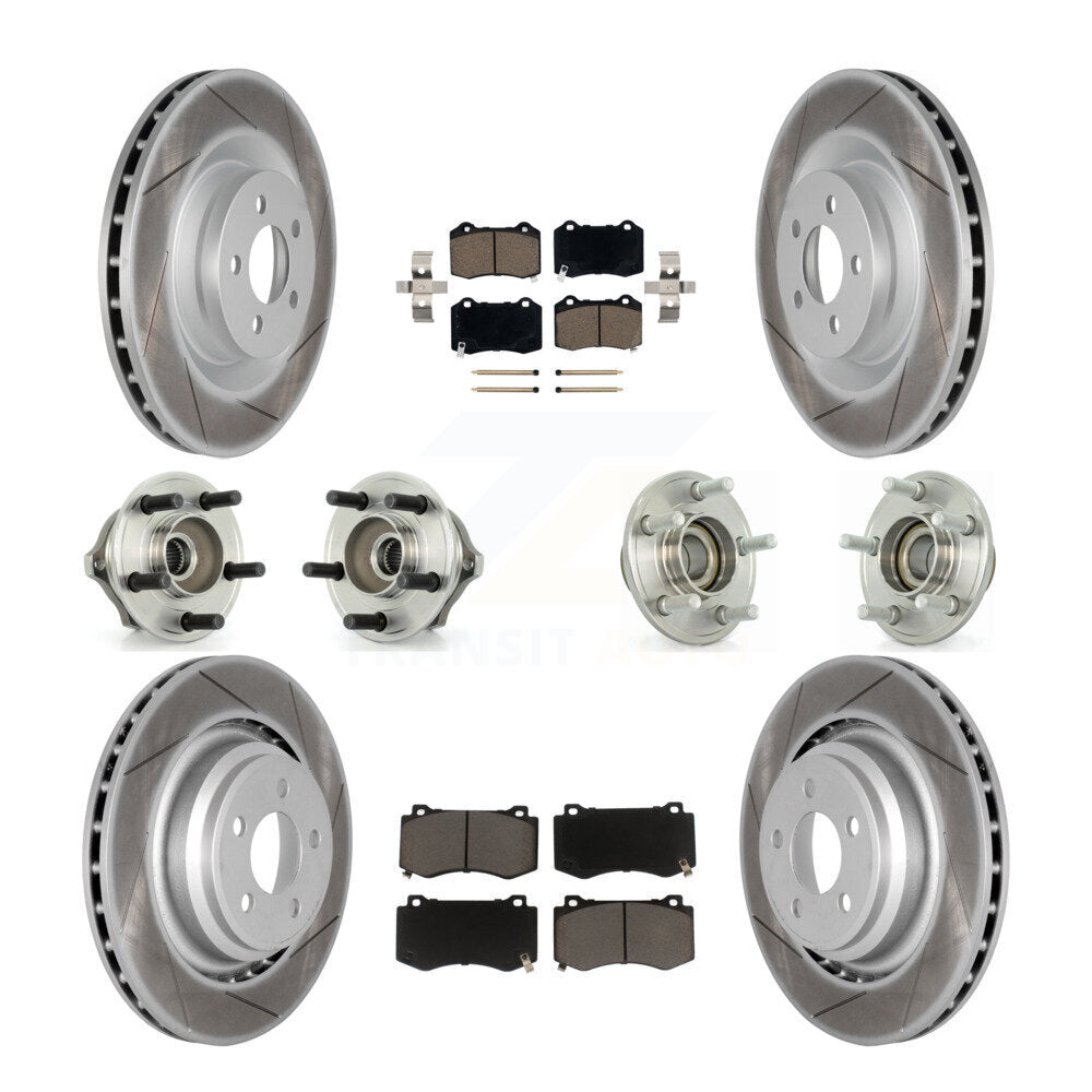 Kit de plaquettes de rotor de frein enduites de roulement de moyeu avant et arrière (10 pièces) pour Chrysler 300 Dodge