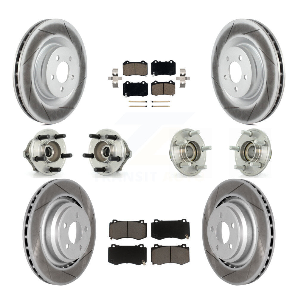 Kit de plaquettes de rotor de frein enduites de roulement de moyeu avant et arrière (10 pièces) pour Chrysler 300 Dodge