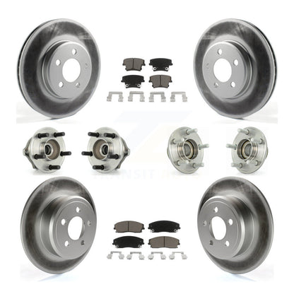Kit de plaquettes de rotor de frein enduites de roulement de moyeu avant et arrière (10 pièces) pour Chrysler 300 Dodge
