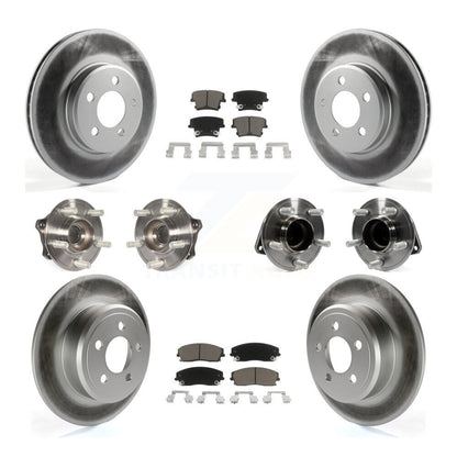 Kit de rotor et de plaquettes de frein revêtus de roulement de moyeu avant et arrière (10 pièces) pour Dodge Charger 30