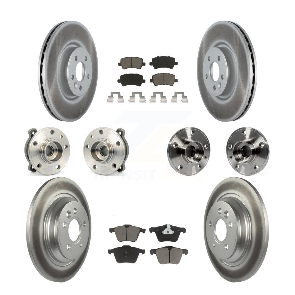 Kit de plaquettes de rotor de frein revêtues de roulement de moyeu avant et arrière (10 pièces) pour Volvo S60 AW 13-14