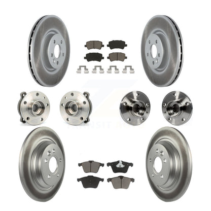 Kit de plaquettes de rotor de frein revêtues de roulement de moyeu avant et arrière (10 pièces) pour Volvo S60 AW 13-14