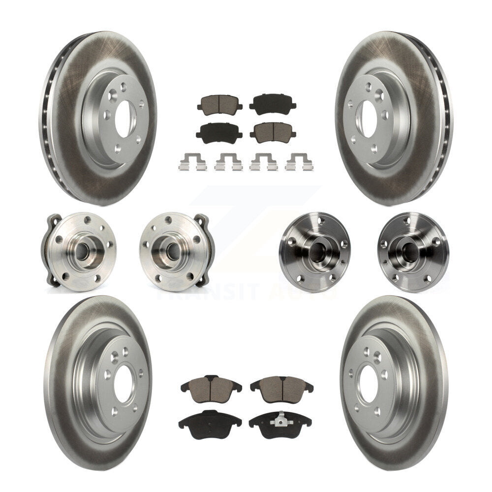 Kit de plaquettes de rotor de frein revêtues de roulement de moyeu avant et arrière (10 pièces) pour Volvo S60 AW 13-14