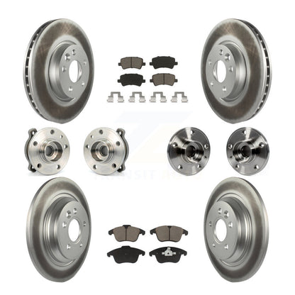 Kit de plaquettes de rotor de frein revêtues de roulement de moyeu avant et arrière (10 pièces) pour Volvo S60 AW 13-14