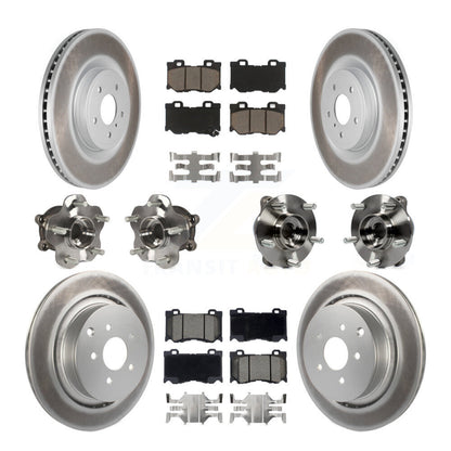 Kit de plaquettes de rotor de frein à disque revêtues de roulement de moyeu avant et arrière (10 pièces) pour INFINITI FX5